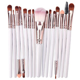 Lemoda Makeup Brushes Set 15pcs Eyebrow Highlighter Powder Foundation Eye Shadow Brush Cosmetics Professional Makeup Brush