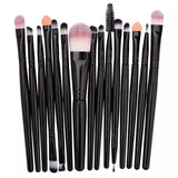 Lemoda Makeup Brushes Set 15pcs Eyebrow Highlighter Powder Foundation Eye Shadow Brush Cosmetics Professional Makeup Brush