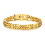 STYLISH STAINLESS STEEL BALI FOXTAIL CHAIN BRACELET FOR MEN DOUBLE FRANCO LINK CHAINS BRACELETS ARMBAND MALE JEWELRY