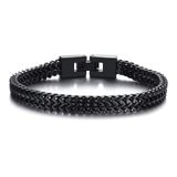 STYLISH STAINLESS STEEL BALI FOXTAIL CHAIN BRACELET FOR MEN DOUBLE FRANCO LINK CHAINS BRACELETS ARMBAND MALE JEWELRY