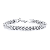STYLISH STAINLESS STEEL BALI FOXTAIL CHAIN BRACELET FOR MEN DOUBLE FRANCO LINK CHAINS BRACELETS ARMBAND MALE JEWELRY