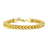STYLISH STAINLESS STEEL BALI FOXTAIL CHAIN BRACELET FOR MEN DOUBLE FRANCO LINK CHAINS BRACELETS ARMBAND MALE JEWELRY