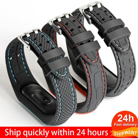 Bracelet For Xiaomi Mi Band 3 4 5 Sport Band Watch Silicone Wrist Strap For Xiaomi Mi Band 3 45  Bracelet For Mi Band 5 4 3 Band