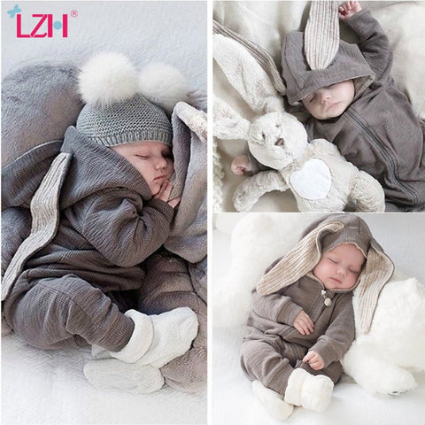 LZH 2020 Autumn Winter Infant Clothing Kids Overalls Baby Rompers For Baby Boys Girls Jumpsuit Christmas Costume Newborn Clothes