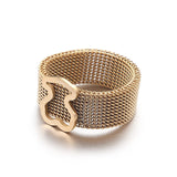 Gold Color Ring 1PCS Stainless Steel BEAR jewelry Fashion Jewelry Top-grade Plated Factory Price wholesale