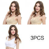 3pcs/set Push Up Bras for Women Lace Solid Color Cross Side Buckle Wireless Plus Size Women Sleep Bra Soft Bralette Top