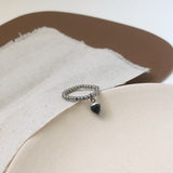 AOMU 2020 Fashion Crystal Beaded Rings Cute Minimalist Coloful Beads Geometric Stacked Fine Rings for Women Party Gift Jewelry