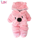 LZH Baby Winter Clothes Newborn Baby Girls Overall Autumn Baby Romper For Baby Boys Jumpsuit Christmas Costume Infant Clothing