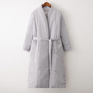 New Design 2020 Women Winter Thick Coat Warm Parka Water proof Maxi Long Puffer with Belt Oversized Casual Outerwear