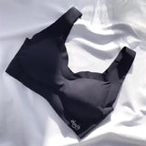 Seamless Fitness Candy Color Women Underwear Gathers Shock-Proof Thin Pad Sexy Push Up Bra Female Intimate Bralette Lingerie