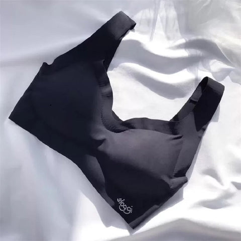 Seamless Fitness Candy Color Women Underwear Gathers Shock-Proof Thin Pad Sexy Push Up Bra Female Intimate Bralette Lingerie