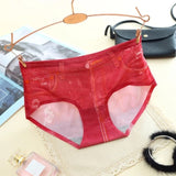 Sexy thong thin soft breathable ice silk leopard underwear panties women's seamless t-back low-rise erotic lingerie G-strip