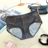 Sexy thong thin soft breathable ice silk leopard underwear panties women's seamless t-back low-rise erotic lingerie G-strip