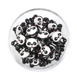 LOFCA 5pcs Cute Silicone Beads Food Grade Raccoon Teether Animal BPA-Free  Baby Teething Toy Pacifier Chain Accessories