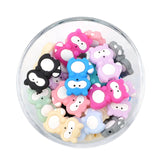 LOFCA 5pcs Cute Silicone Beads Food Grade Raccoon Teether Animal BPA-Free  Baby Teething Toy Pacifier Chain Accessories
