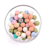 LOFCA 5pcs Cute Silicone Beads Food Grade Raccoon Teether Animal BPA-Free  Baby Teething Toy Pacifier Chain Accessories