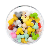 LOFCA 5pcs Cute Silicone Beads Food Grade Raccoon Teether Animal BPA-Free  Baby Teething Toy Pacifier Chain Accessories