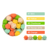 LOFCA 5pcs Cute Silicone Beads Food Grade Raccoon Teether Animal BPA-Free  Baby Teething Toy Pacifier Chain Accessories