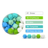 LOFCA 5pcs Cute Silicone Beads Food Grade Raccoon Teether Animal BPA-Free  Baby Teething Toy Pacifier Chain Accessories