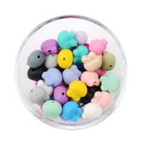 LOFCA 5pcs Cute Silicone Beads Food Grade Raccoon Teether Animal BPA-Free  Baby Teething Toy Pacifier Chain Accessories