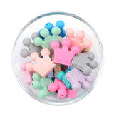 LOFCA 5pcs Cute Silicone Beads Food Grade Raccoon Teether Animal BPA-Free  Baby Teething Toy Pacifier Chain Accessories