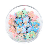 LOFCA 5pcs Cute Silicone Beads Food Grade Raccoon Teether Animal BPA-Free  Baby Teething Toy Pacifier Chain Accessories