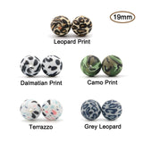 LOFCA 5pcs Cute Silicone Beads Food Grade Raccoon Teether Animal BPA-Free  Baby Teething Toy Pacifier Chain Accessories