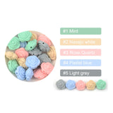 LOFCA 5pcs Cute Silicone Beads Food Grade Raccoon Teether Animal BPA-Free  Baby Teething Toy Pacifier Chain Accessories