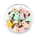 LOFCA 5pcs Cute Silicone Beads Food Grade Raccoon Teether Animal BPA-Free  Baby Teething Toy Pacifier Chain Accessories