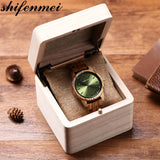 shifenmei Mens Watches Quartz Women Wooden Watch Couple Wristwatch Male Female Clock