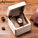 shifenmei Mens Watches Quartz Women Wooden Watch Couple Wristwatch Male Female Clock
