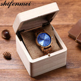shifenmei Mens Watches Quartz Women Wooden Watch Couple Wristwatch Male Female Clock