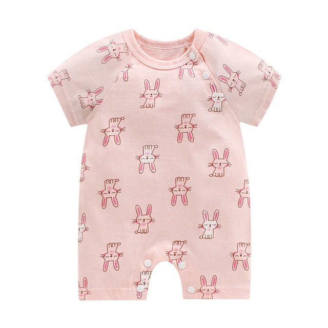 Infant jumpsuit summer romper animal print girl boy cotton suit newborn climbing cartoon rompers cheap stuff baby products