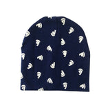 Autumn Winter Unisex Kids Printing Cotton Beanie Caps For Boys And Girls Heart Dot Baby Hats Bonnet Children's Accessories