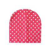 Autumn Winter Unisex Kids Printing Cotton Beanie Caps For Boys And Girls Heart Dot Baby Hats Bonnet Children's Accessories
