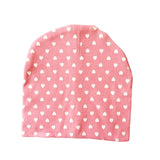 Autumn Winter Unisex Kids Printing Cotton Beanie Caps For Boys And Girls Heart Dot Baby Hats Bonnet Children's Accessories