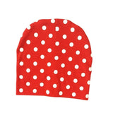 Autumn Winter Unisex Kids Printing Cotton Beanie Caps For Boys And Girls Heart Dot Baby Hats Bonnet Children's Accessories