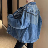 Women Overcoat Beaded Geometric 2020 Autumn Winter Long Sleeves V-Neck Vintage Ladies Outwear Overcoats  Retro Chic Female Coats