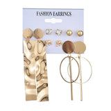 Hot Sale Fashion Bohemian Earrings Set For Women Round Geometric Drop Earring 2020 Pearl Earrings Set Female Fashion Jewelry