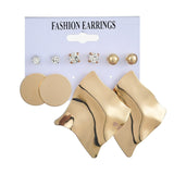 Hot Sale Fashion Bohemian Earrings Set For Women Round Geometric Drop Earring 2020 Pearl Earrings Set Female Fashion Jewelry