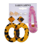 Hot Sale Fashion Bohemian Earrings Set For Women Round Geometric Drop Earring 2020 Pearl Earrings Set Female Fashion Jewelry