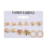 Hot Sale Fashion Bohemian Earrings Set For Women Round Geometric Drop Earring 2020 Pearl Earrings Set Female Fashion Jewelry
