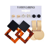 Hot Sale Fashion Bohemian Earrings Set For Women Round Geometric Drop Earring 2020 Pearl Earrings Set Female Fashion Jewelry