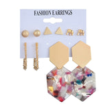 Hot Sale Fashion Bohemian Earrings Set For Women Round Geometric Drop Earring 2020 Pearl Earrings Set Female Fashion Jewelry