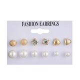 Hot Sale Fashion Bohemian Earrings Set For Women Round Geometric Drop Earring 2020 Pearl Earrings Set Female Fashion Jewelry