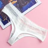 Hot Erotic Porno Thong Women Sexy Bikini G-String French Lace Fabric Panties Underwear Seamless Briefs Underpants Femme Lingerie