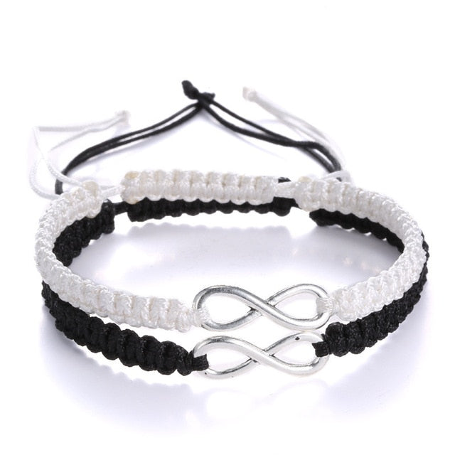 JUJIE Fashion Couple Bracelets For Women Charm Infinity Bracelets 2Pcs/Set Handmade Love Bracelet Jewelry Wholesale/Dropshipping