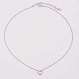 2020 New Female Fashion Crystal Heart Necklace Pendant  Short Gold Chain Necklace Pendant Necklace Charm Gifts girlfriends