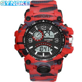 SYNOKE New Products Cross Border WISH Hot Selling Men Sports Electronic Watch Multi-functional Outdoor Big Screen Men Sports Tab