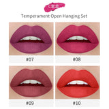 New Type 4pcs Cigarette Shape Lipstick Matte Waterproof Matt Long-lasting Smoke Tube lipstick Velvet Red Lip Tint Makeup TSLM1